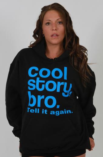 'Cool Story Bro' Pull-Over - Black/Blue