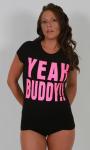 'Yeah Buddy !!' Baby Doll - Black/Pink